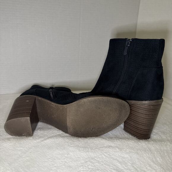 DREAM PAIRS by Toetos Women's Reuters Navy Peep Toe Ankle Booties Shoes Size 9M - Picture 4 of 5